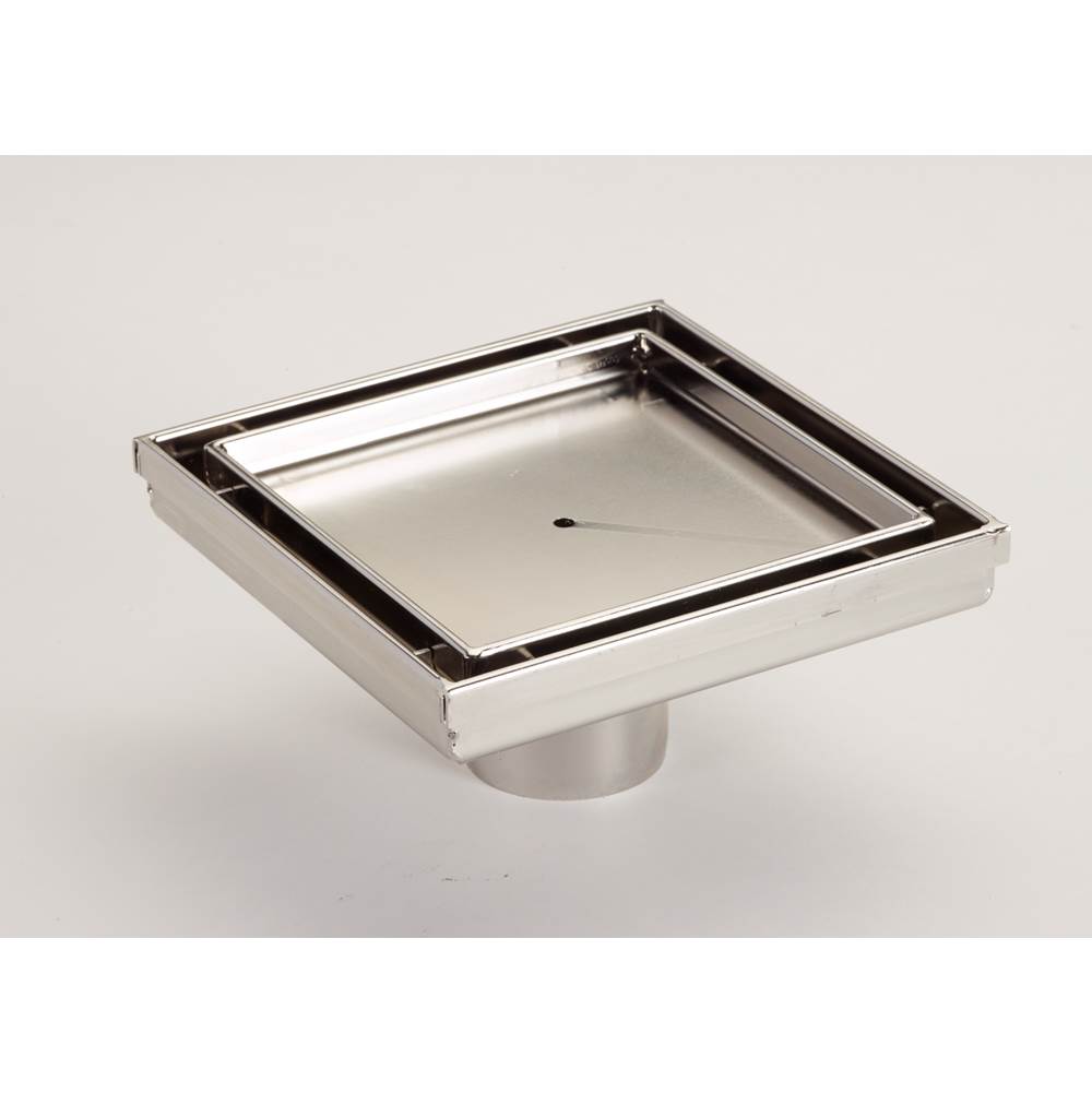ACO ShowerDrain All Stainless Pointdrain Brushed Stainless  (Body And Grate)