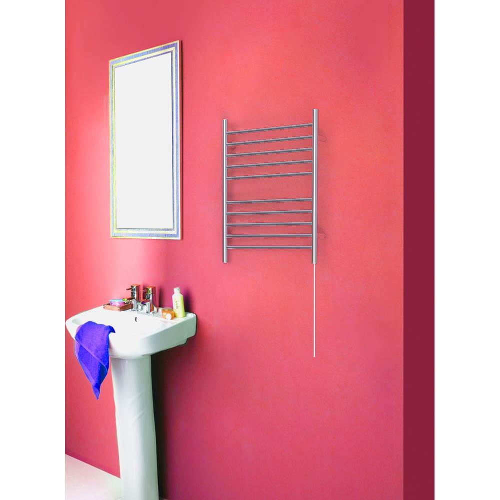 Amba Products Canada Radiant Plug-in Straight 10 Bar Towel Warmer in Brushed