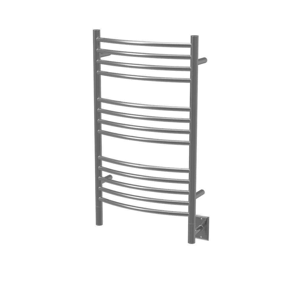 Amba Products Canada Jeeves Model C Curved 13 Bar Hardwired Towel Warmer in Brushed