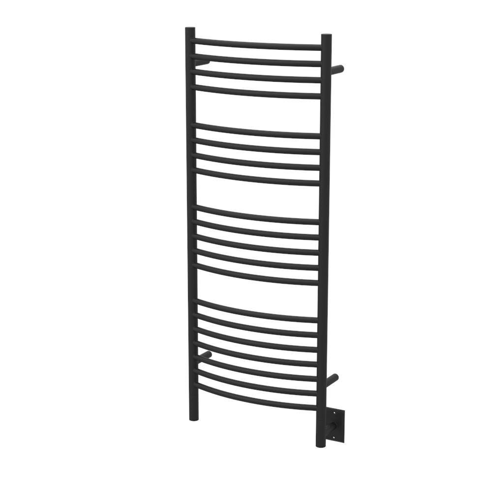 Amba Products Canada Jeeves Model D Curved 20 Bar Hardwired Towel Warmer in Matte Black