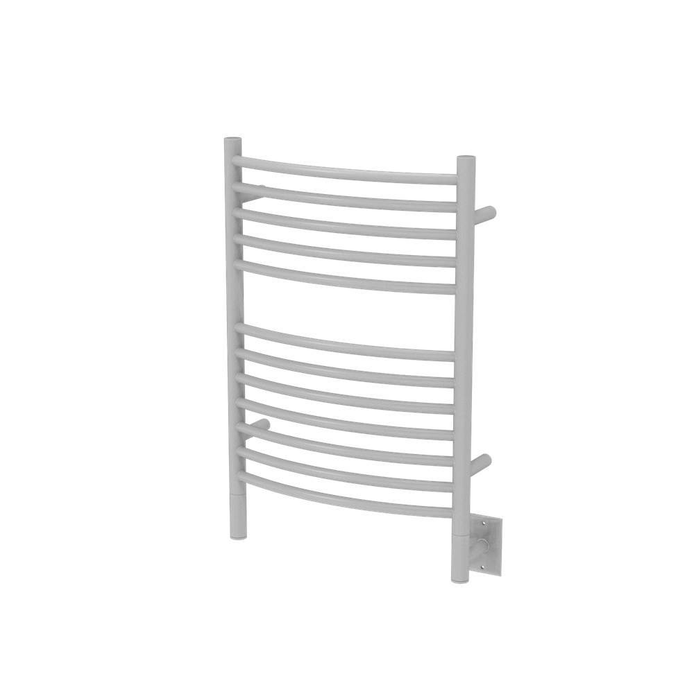 Amba Products Canada Jeeves Model E Curved 12 Bar Hardwired Towel Warmer in White