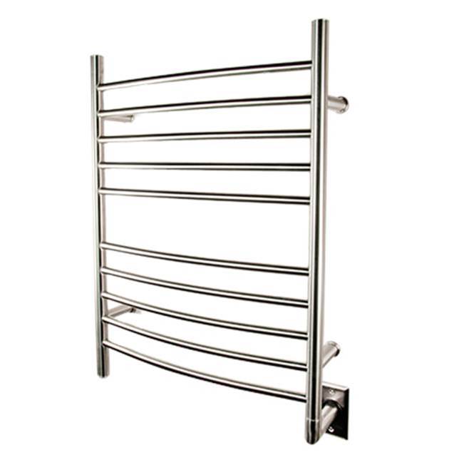 Amba Products Canada Radiant Hardwired Curved 10 Bar Towel Warmer in Polished