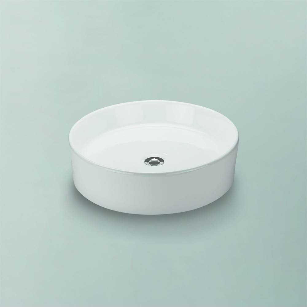 Acritec Basin - Ceramic - Countertop - Wht - Round - No H