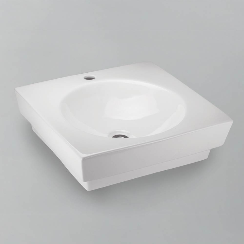 Acritec Basin - Ceramic - Countertop - 1 Hole - Wht