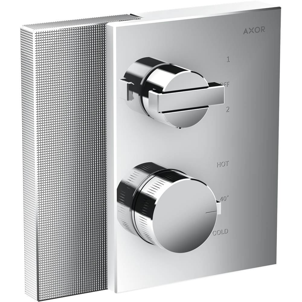 Axor Thermostatic Trim With Vol Control And Diverter, Diamond Cut