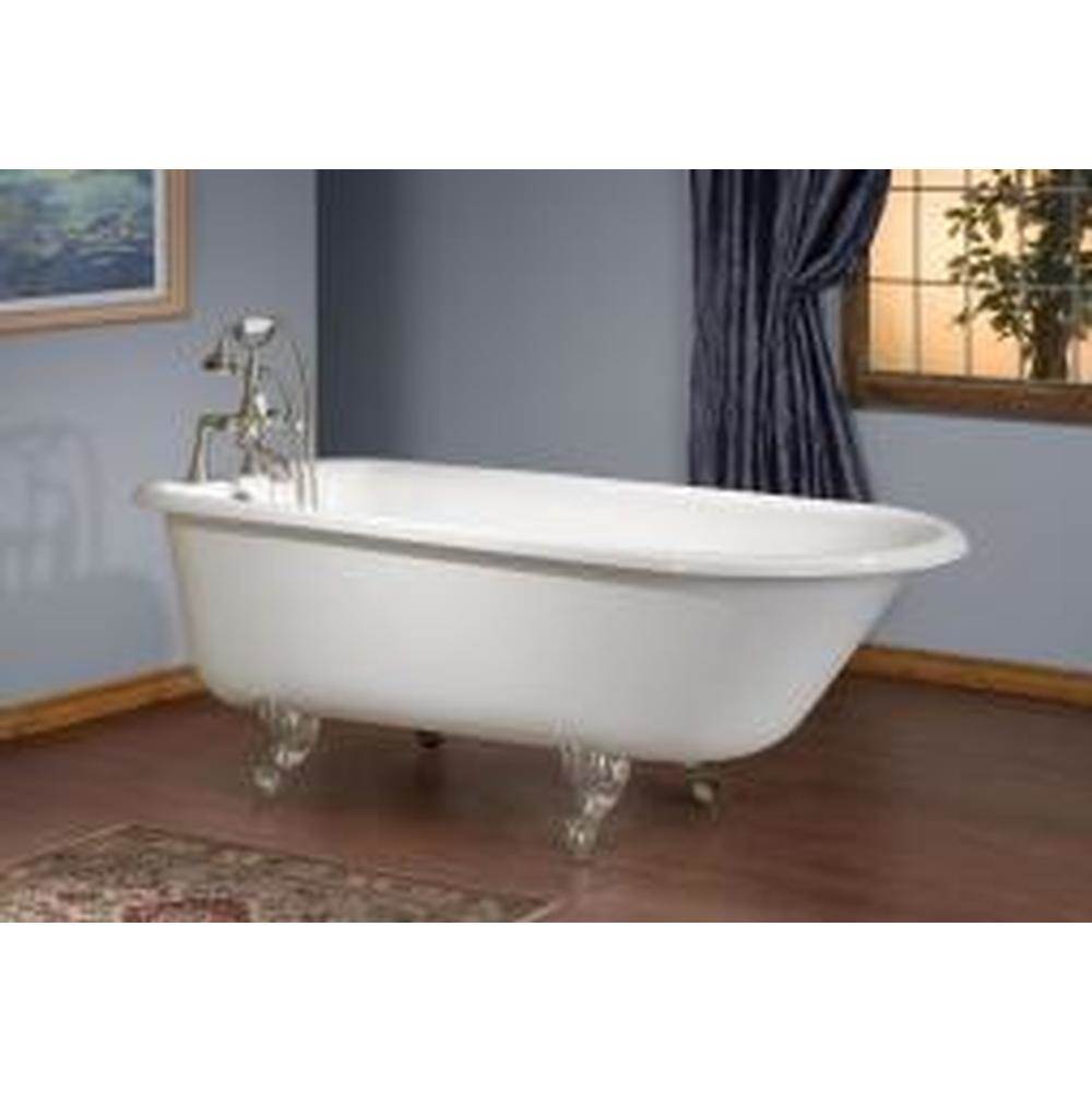 Cheviot Products Canada TRADITIONAL Cast Iron Bathtub with Faucet Holes in Wall of Tub