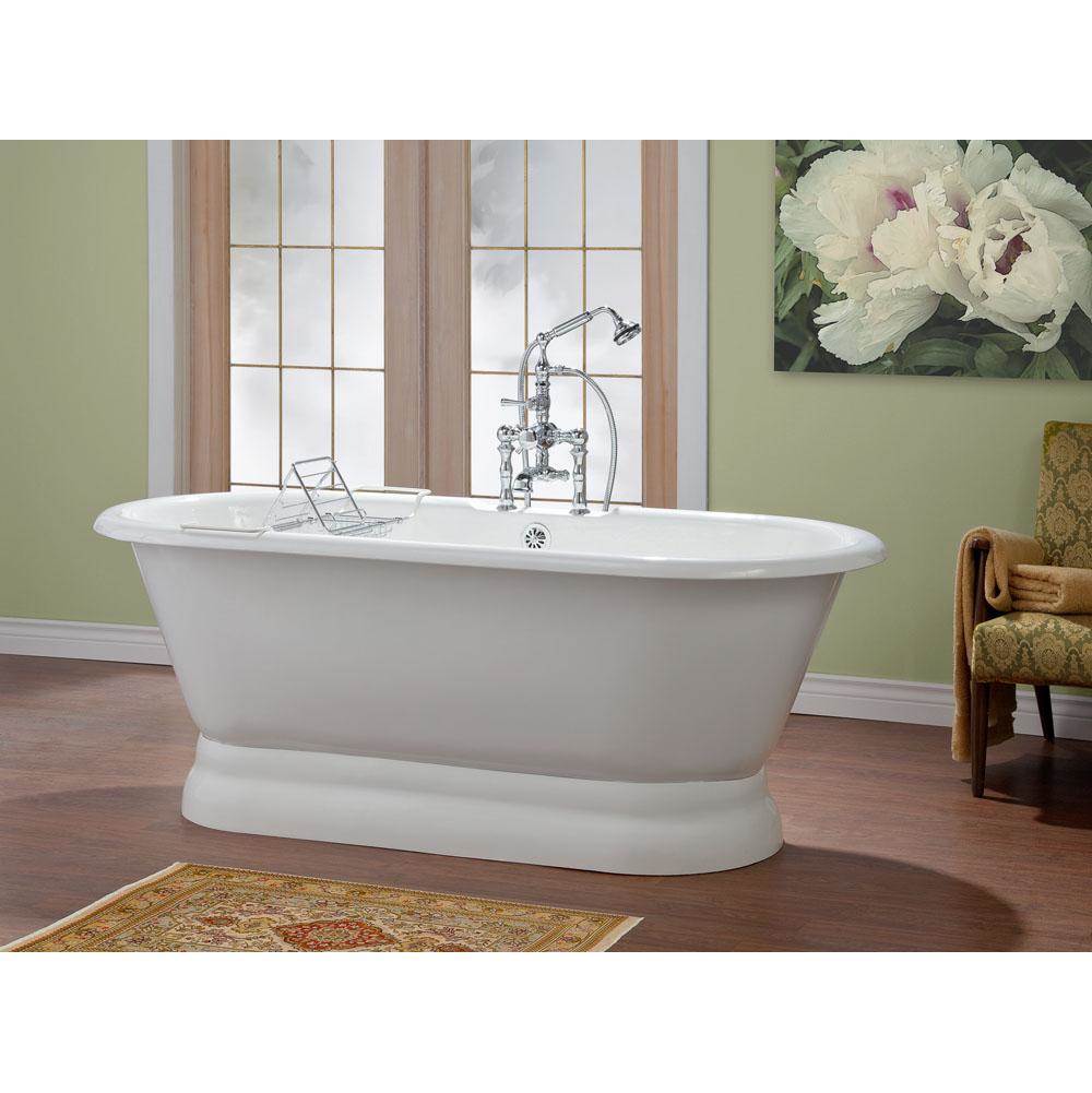Cheviot Products Canada REGAL Cast Iron Bathtub with Pedestal Base and Continuous Rolled Rim