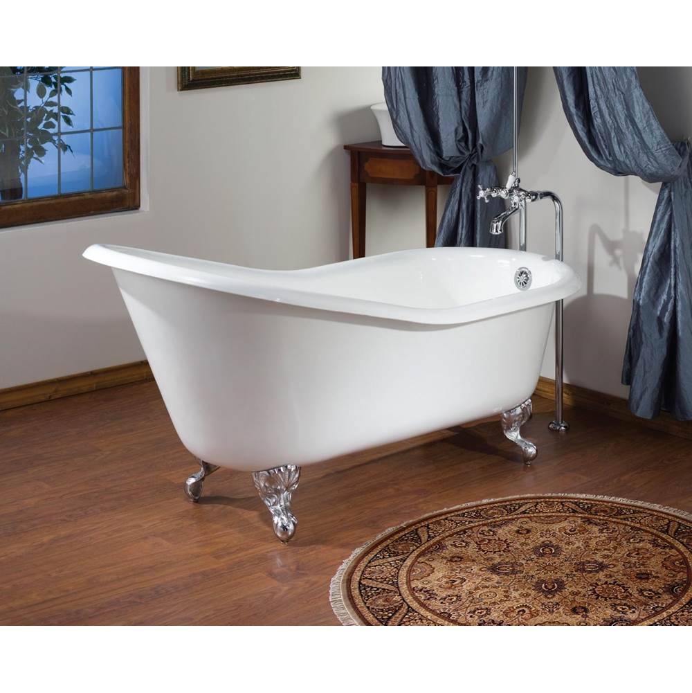 Cheviot Products Canada SLIPPER Cast Iron Bathtub with Faucet Holes