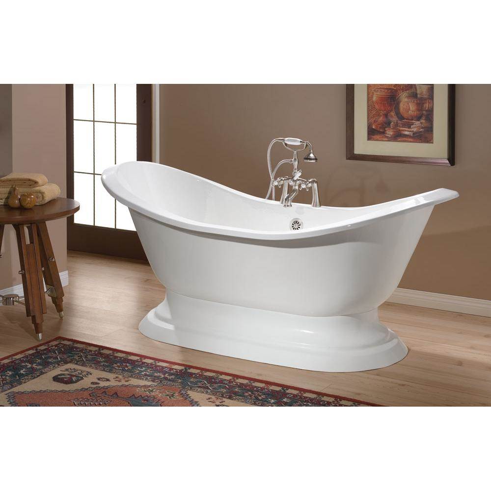 Cheviot Products Canada REGENCY Cast Iron Bathtub with Pedestal Base and Faucet Holes