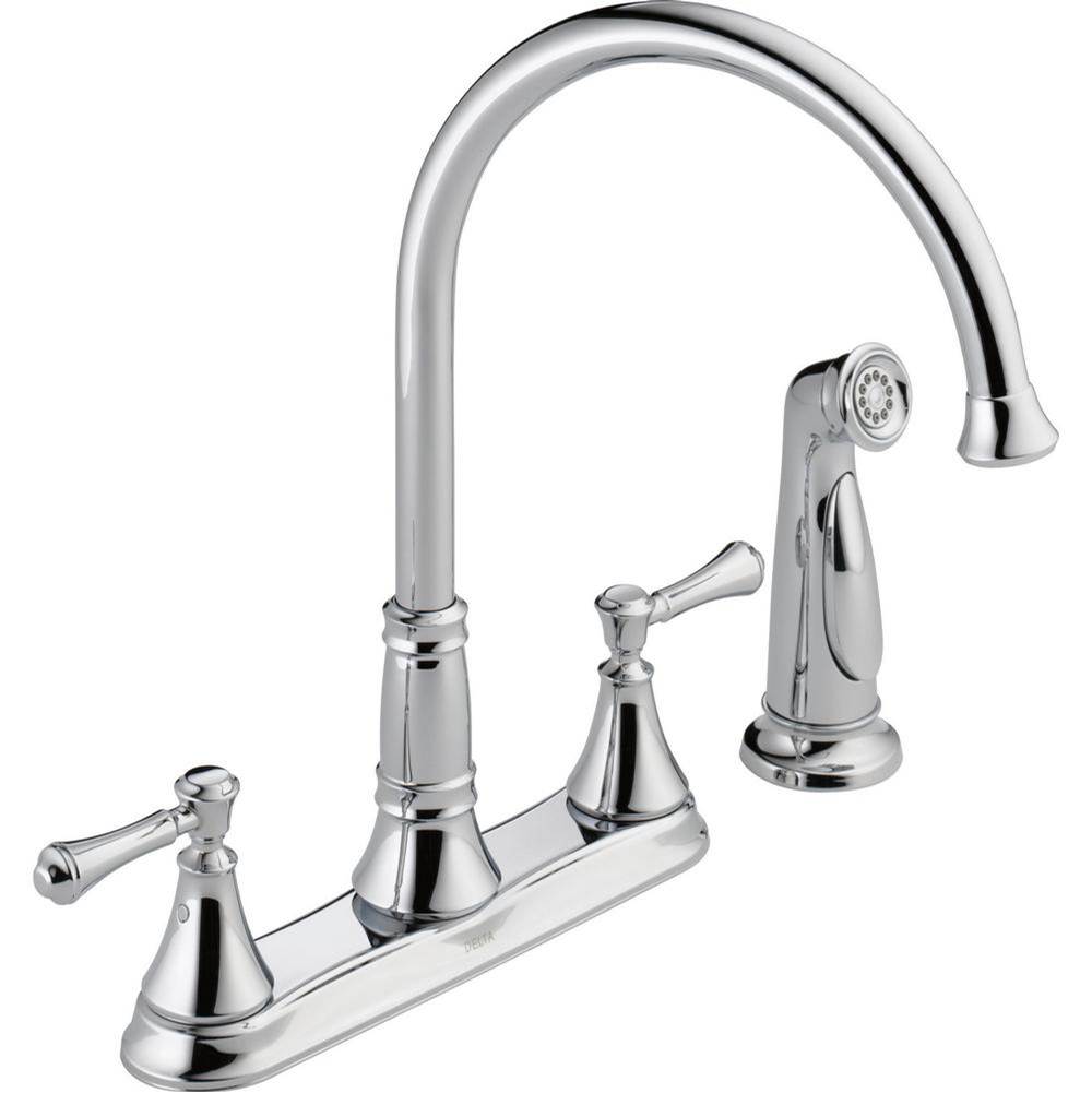 Delta Canada Cassidy™ Two Handle Kitchen Faucet with Spray