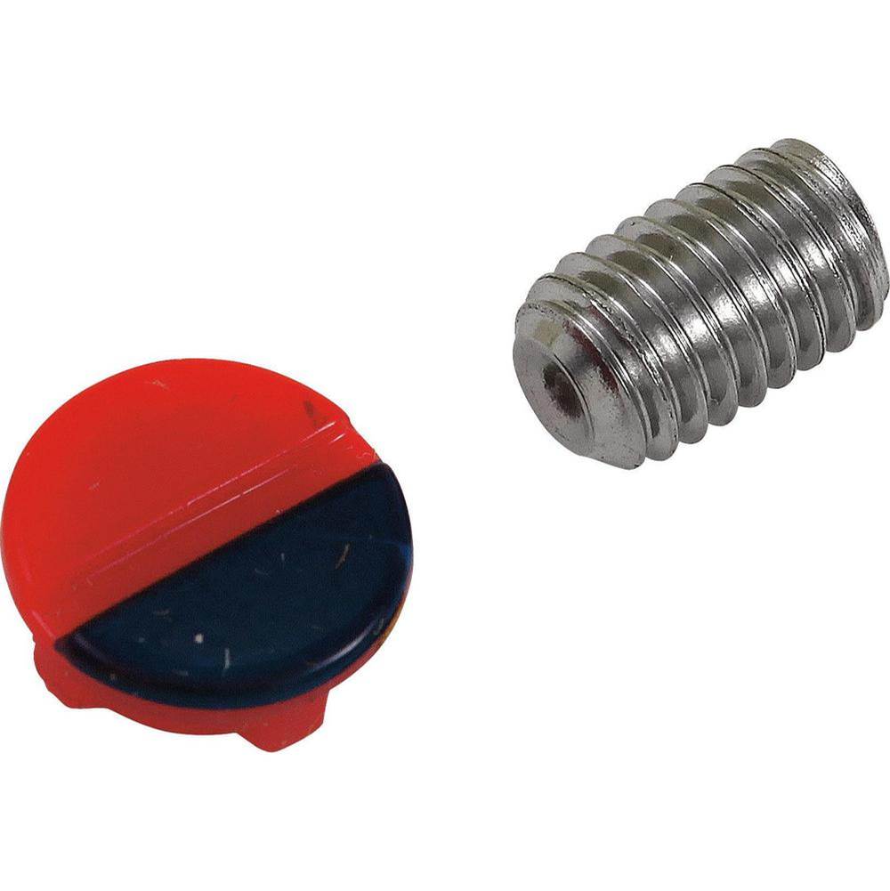Delta Canada Other Handle Set Screw & Button - Red & Blue