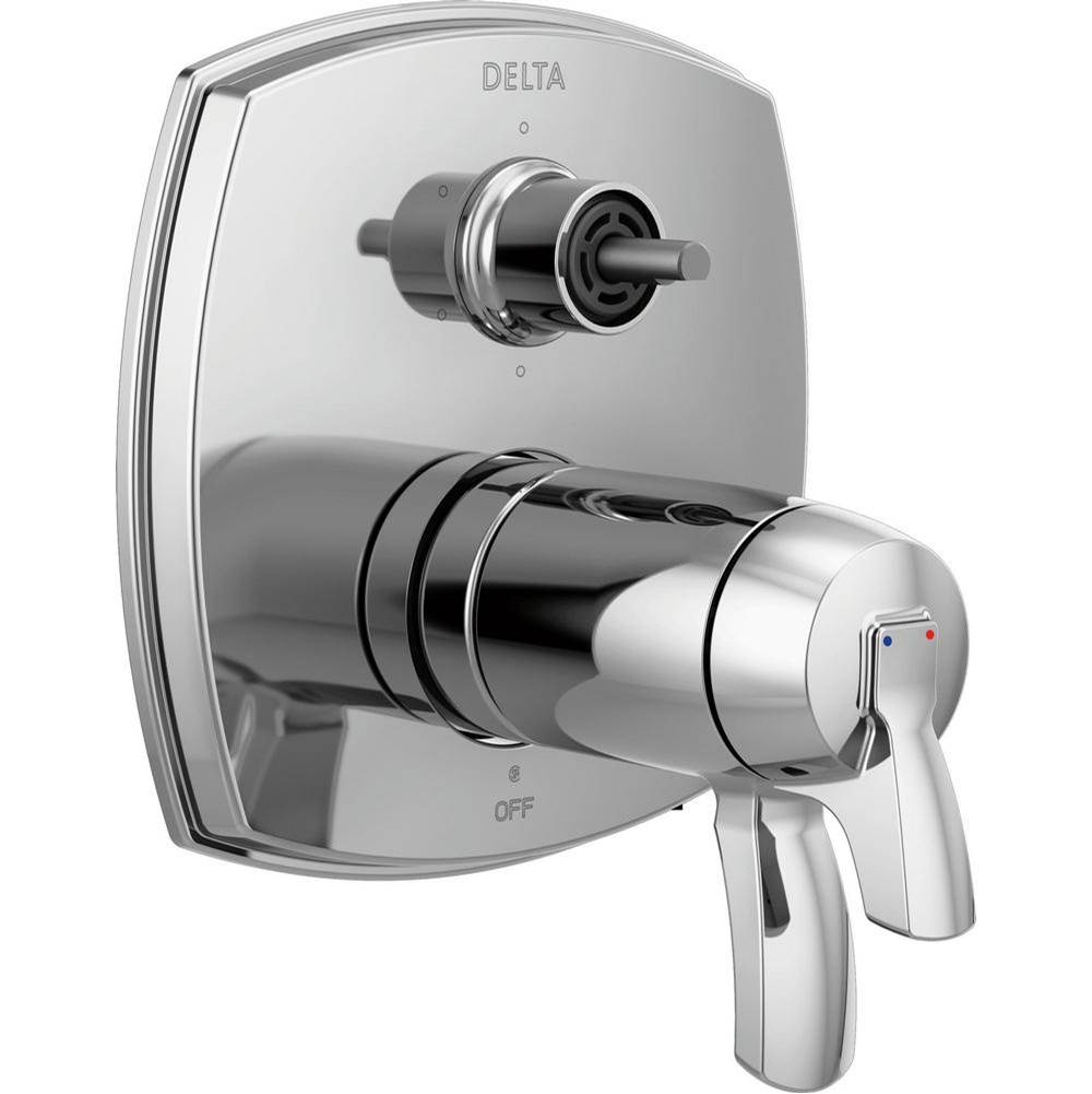 Delta Canada Stryke® 17 Thermostatic Integrated Diverter Trim with Six Function Diverter Less Diverter Handle