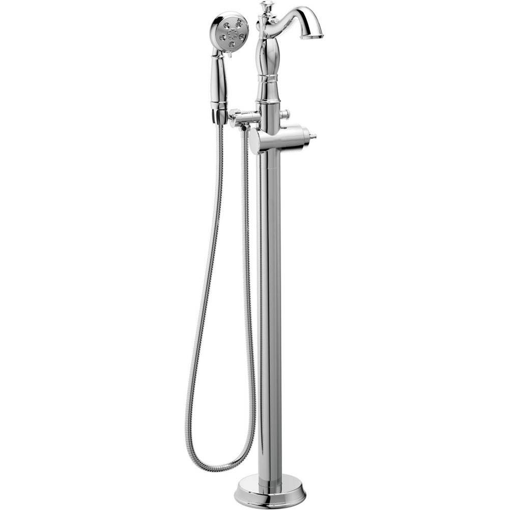 Delta Canada Cassidy™ Single Handle Floor Mount Tub Filler Trim with Hand Shower - Less Handle