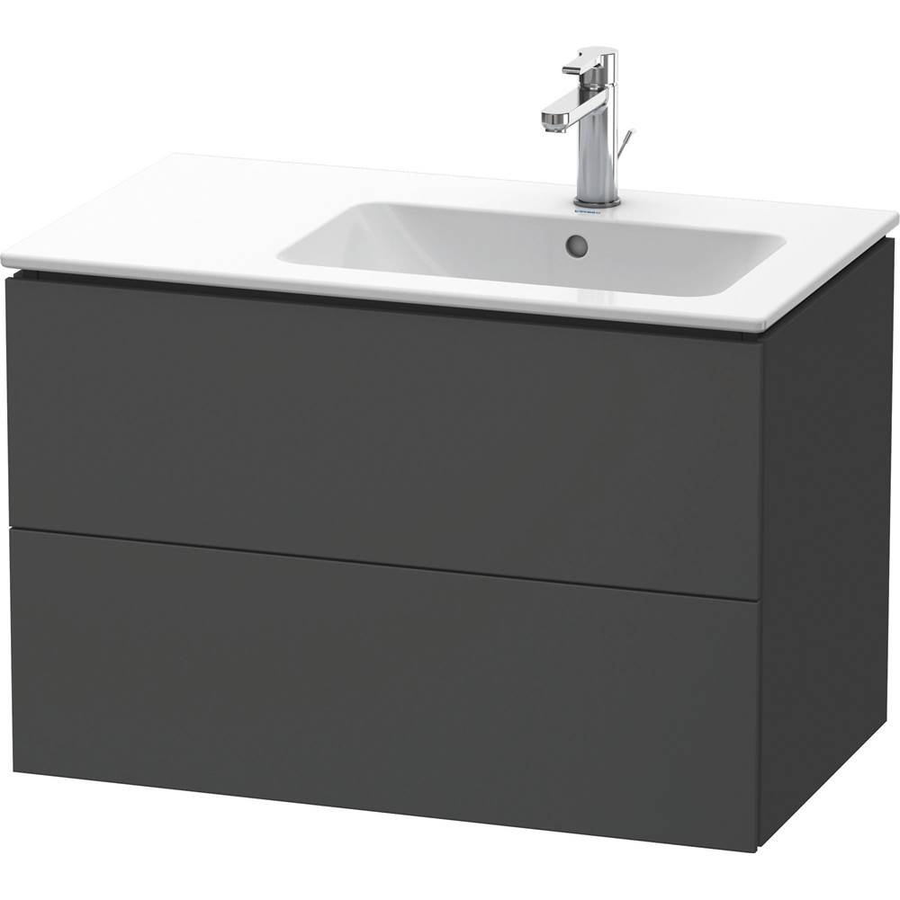 Duravit L-Cube Two Drawer Wall-Mount Vanity Unit Graphite
