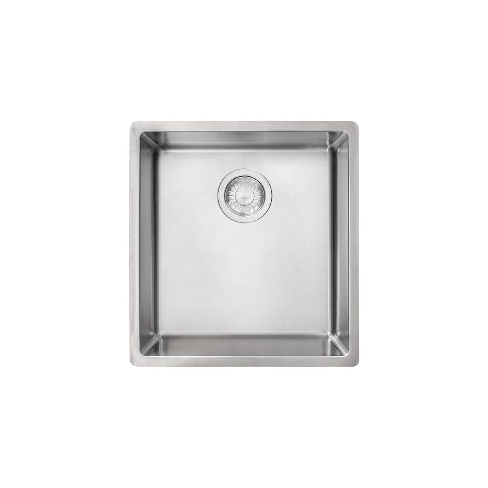 Franke Residential Canada Cube 16.5-in. x 18-in. 18 Gauge Stainless Steel Undermount Single Bowl Prep Sink - CUX110-15-CA