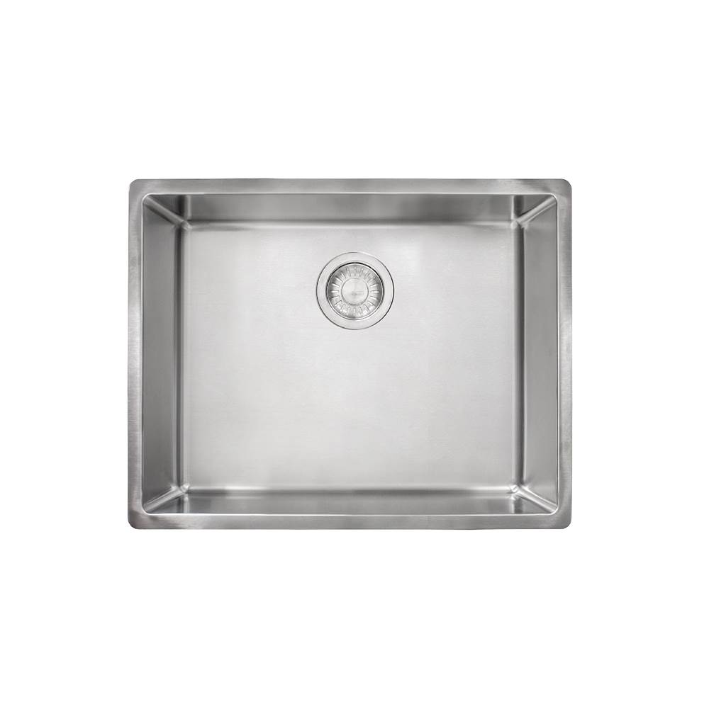 Franke Residential Canada Cube 24.5-in. x 17.6-in. 18 Gauge Stainless Steel Undermount Single Bowl Kitchen Sink - CUX110-23-CA