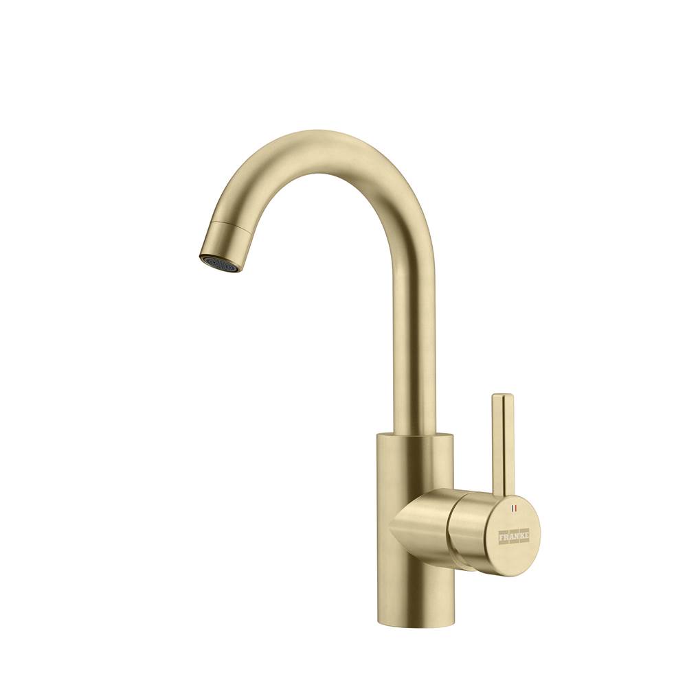 Franke Residential Canada Eos Neo 11.25-inch Single Handle Swivel Spout Bar Faucet in Gold, EOS-BR-GLD