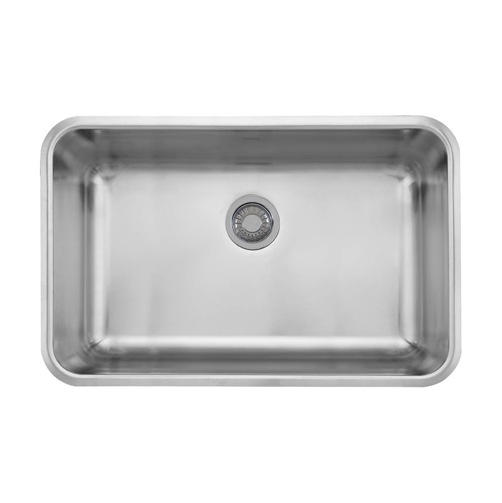 Franke Residential Canada Grande 30.12-in. x 19.1-in. 18 Gauge Stainless Steel Undermount Single Bowl Kitchen Sink - GDX11028-CA