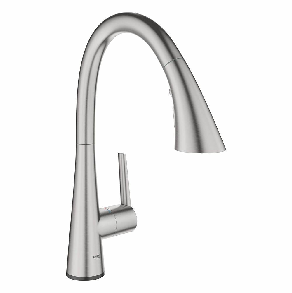 Grohe Canada Single Handle Pull Down Kitchen Faucet Triple Spray 66 L min 175 gpm with Touch Technology