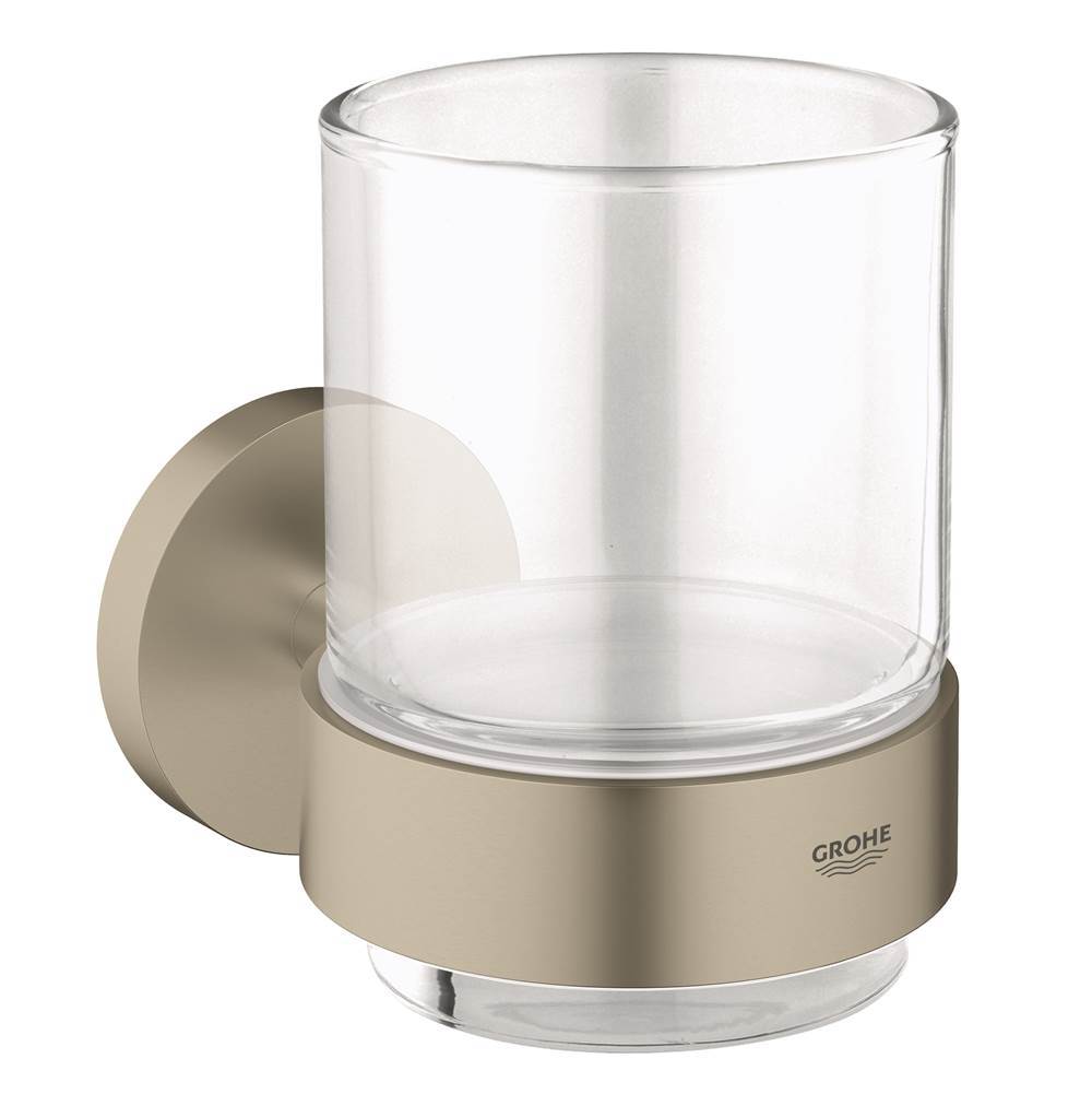 Grohe Canada Essentials Glass with Holder, brushed nickel