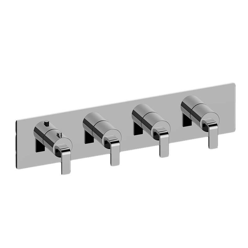 Graff M-Series Square Thermostatic 4-Hole Trim Plate w/Immersion Handle (Horizontal Installation)