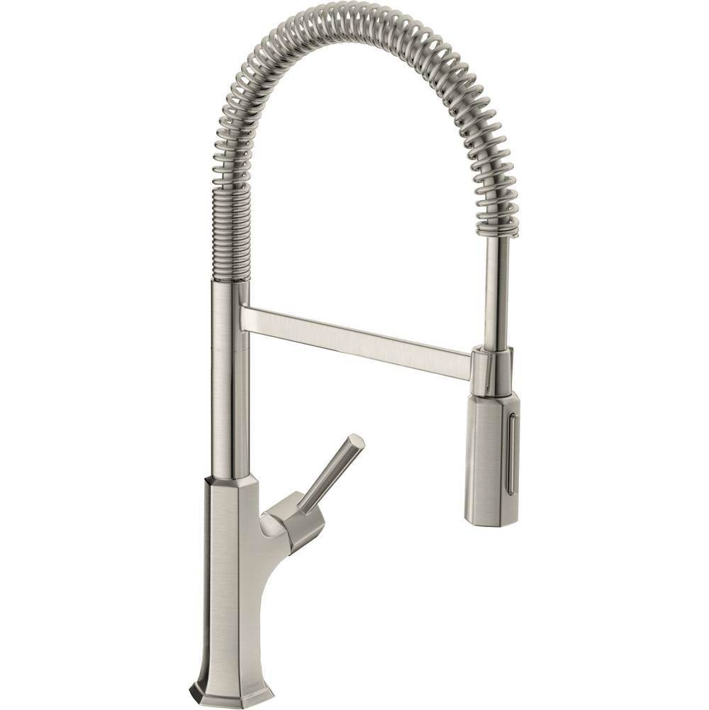 Hansgrohe Canada Semi-Pro Kitchen Faucet, 2-Spray, 1.75 Gpm In Steel Optic