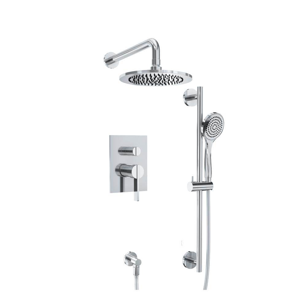 Isenberg Two Output Shower Set With Shower Head, Hand Held And Slide Bar