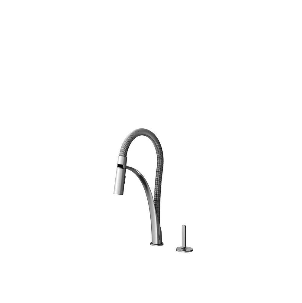 Home Refinements by Julien Professional faucet w/ remote lever Abyss, polished chrome