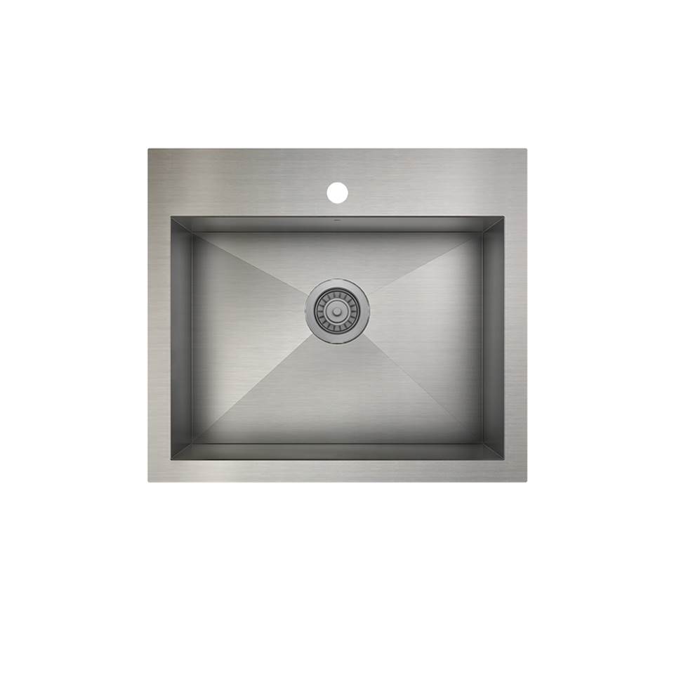Prochef by Julien ProInox H0 kitchen sink dualmount, single 22X16X9