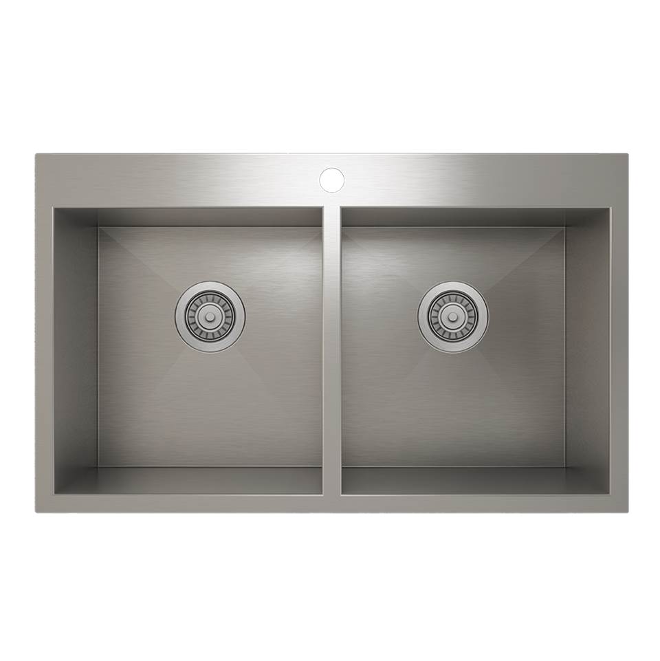 Prochef by Julien ProInox H0 collection topmount sink with double bowl