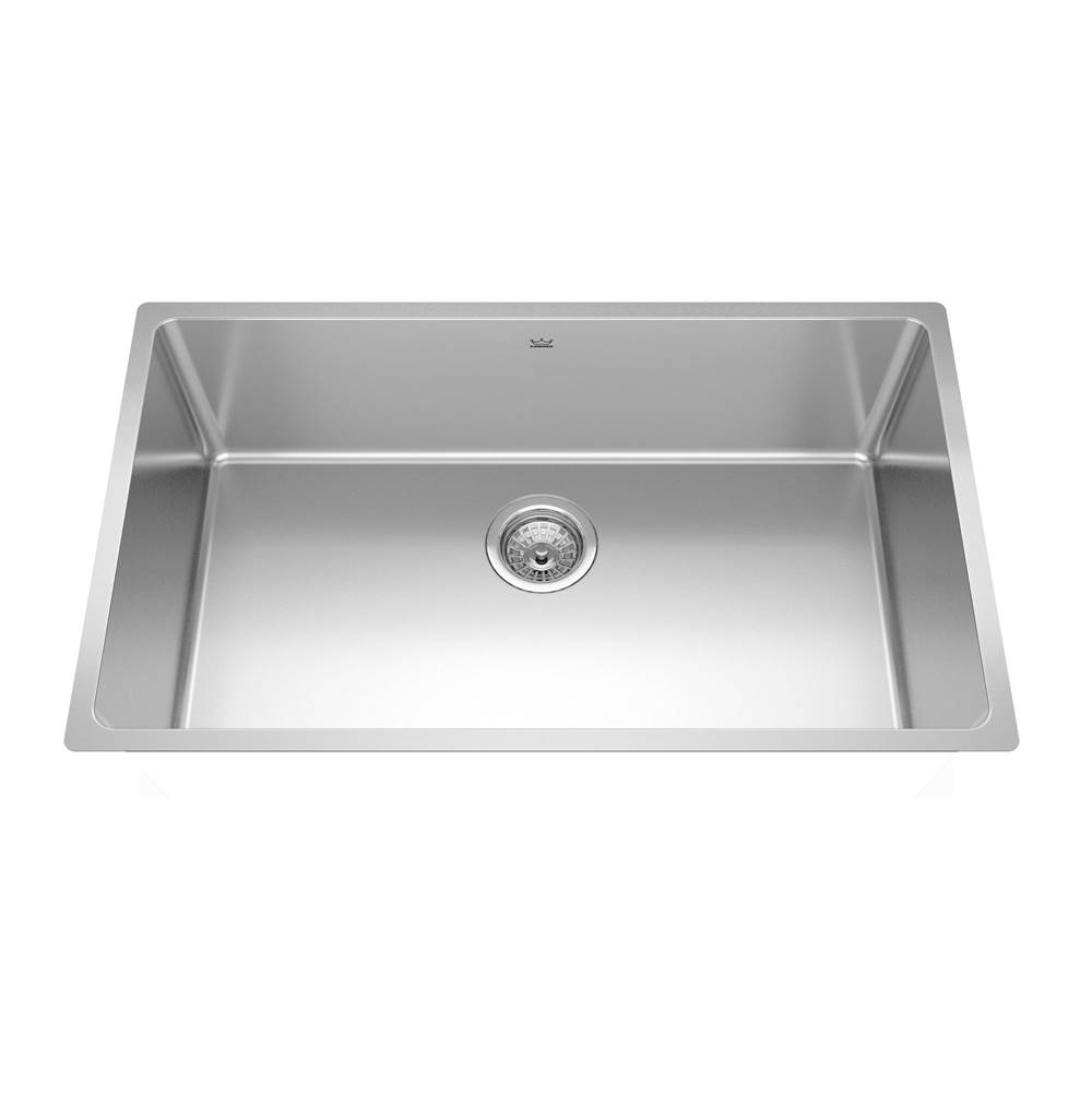Kindred Canada Brookmore 30.6-in LR x 18.2-in FB Undermount Single Bowl Stainless Steel Kitchen Sink