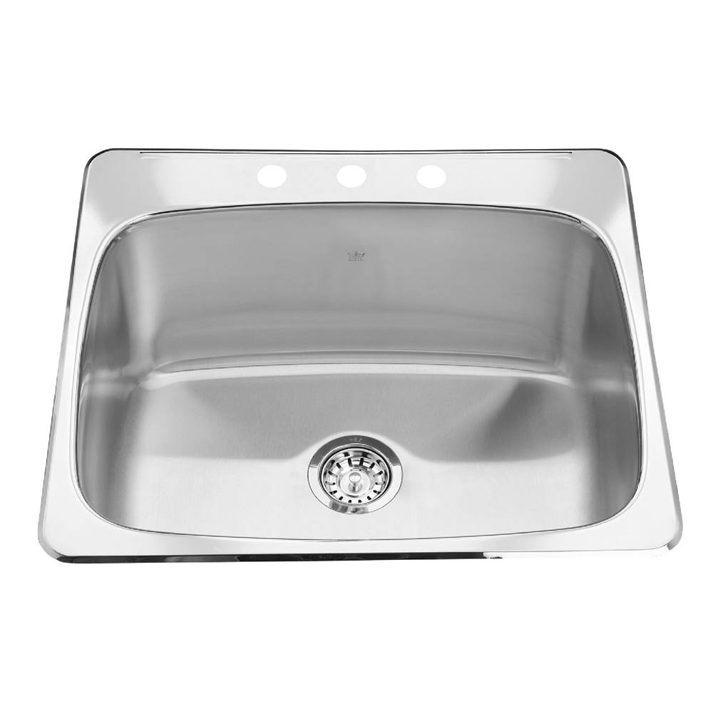 Kindred Canada Kindred Utility Collection 25.63-in LR x 22.06-in FB Drop In Single Bowl 3-Hole Stainless Steel Laundry Sink