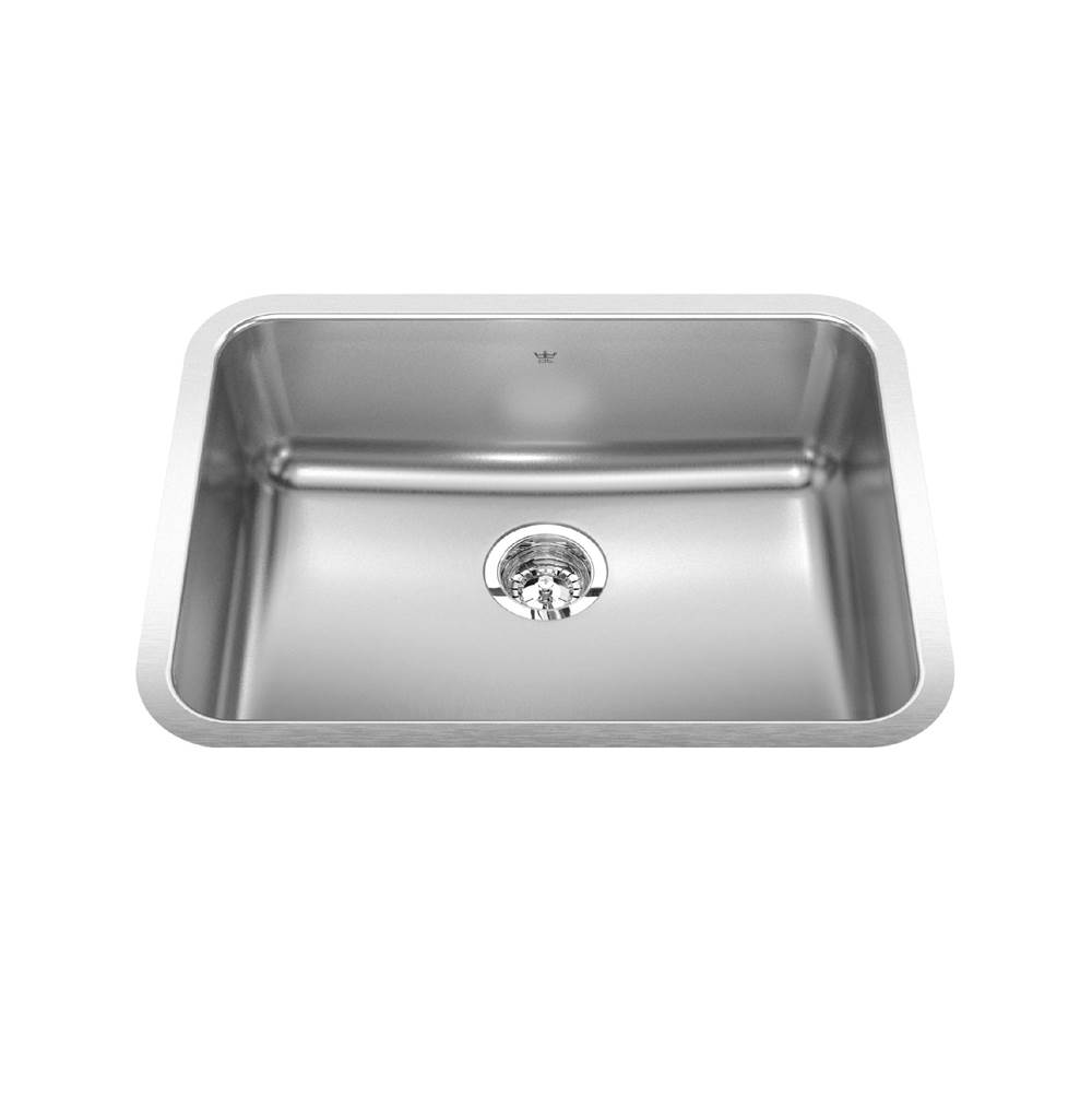 Kindred Canada Steel Queen 24.75-in LR x 18.75-in FB Undermount Single Bowl Stainless Steel Kitchen Sink