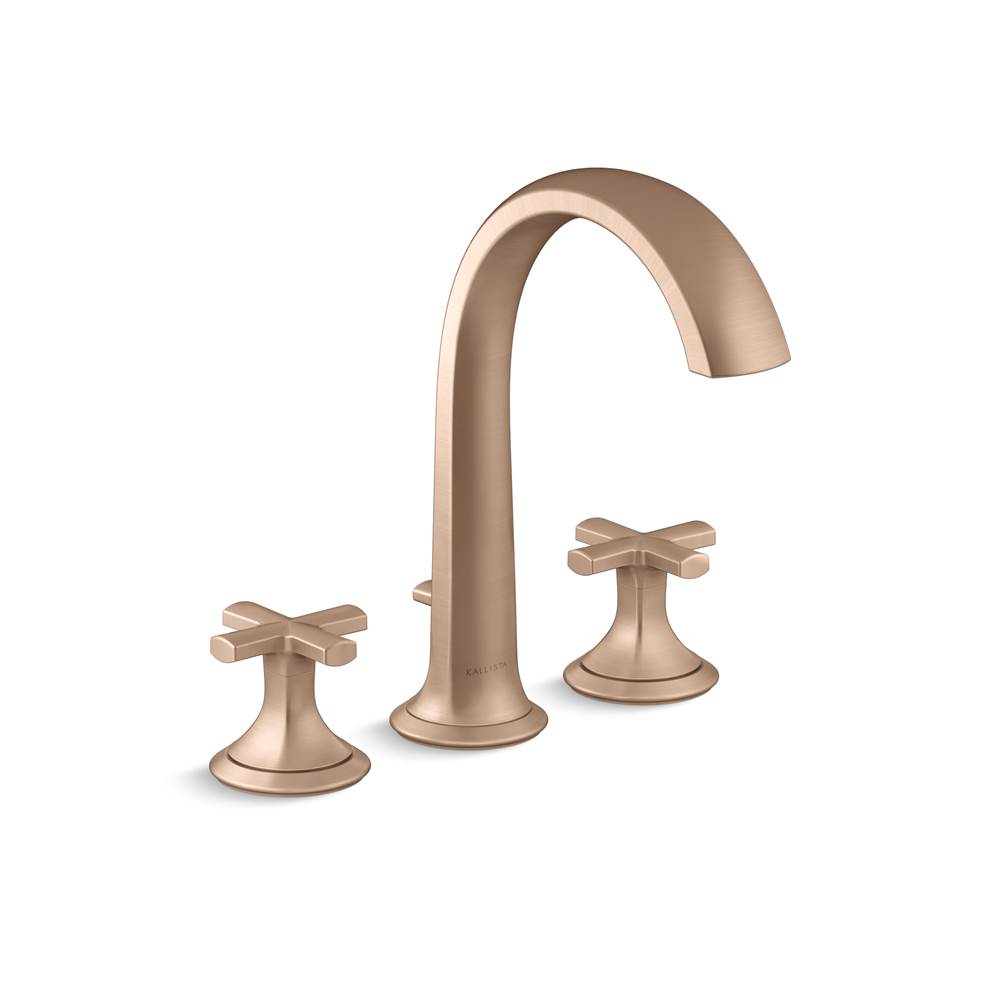 Kallista Script® Deck-Mount Bath Faucet W/ Diverter, Cross Handles