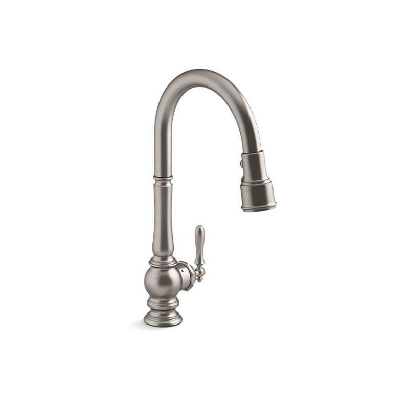 Kohler Artifacts® Touchless pull-down kitchen sink faucet with KOHLER® Konnect™ and three-function sprayhead