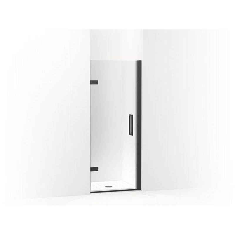 Kohler Composed® Frameless pivot shower door, 71-5/8'' H x 27-5/8 - 28-3/8'' W, with 3/8'' thick Crystal Clear glass