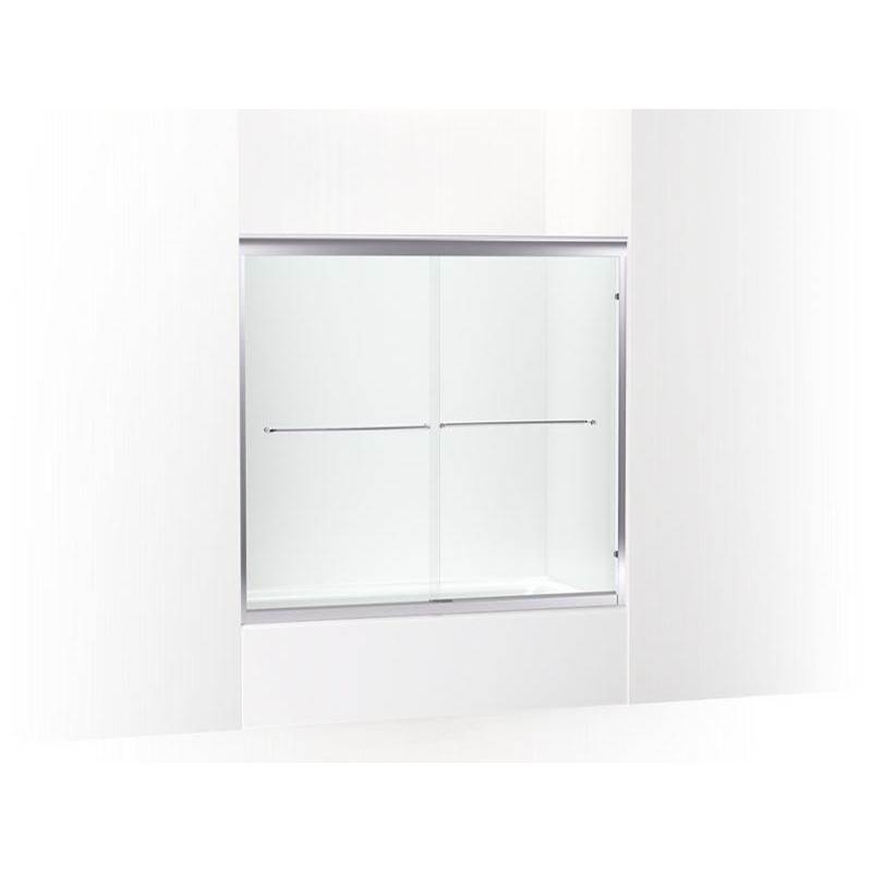 Kohler Fluence® 49'' - 52'' W x 62-23/32'' H sliding bath door with 1/4'' thick Crystal Clear glass