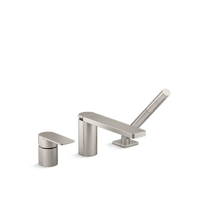 Kohler Parallel® Single-handle deck-mount bath faucet with handshower