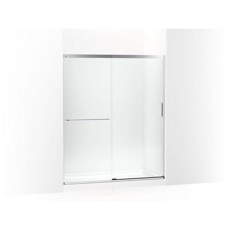 Kohler Elate™ Sliding shower door, 70-1/2'' H x 56-1/4 - 59-5/8'' W, with 1/4'' thick Crystal Clear glass
