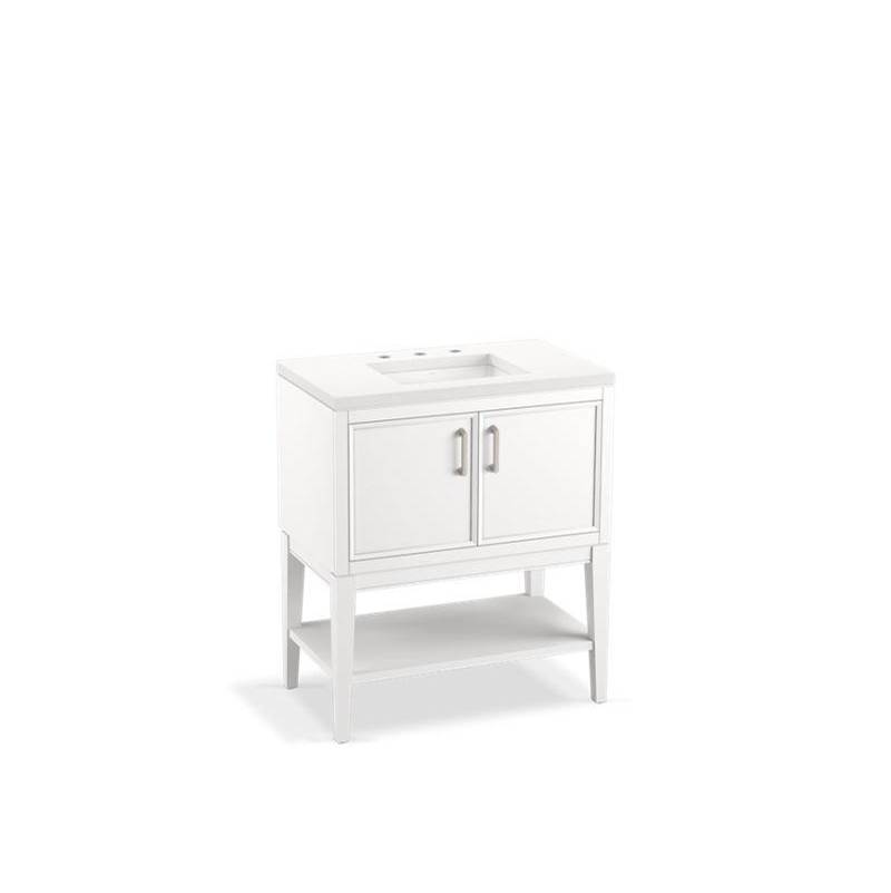 Kohler Winnow® 30'' bathroom vanity cabinet with sink and quartz top