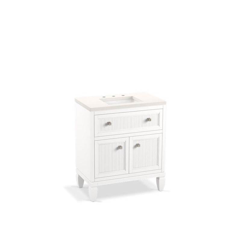 Kohler Hearthaven® 30'' bathroom vanity cabinet with sink and quartz top