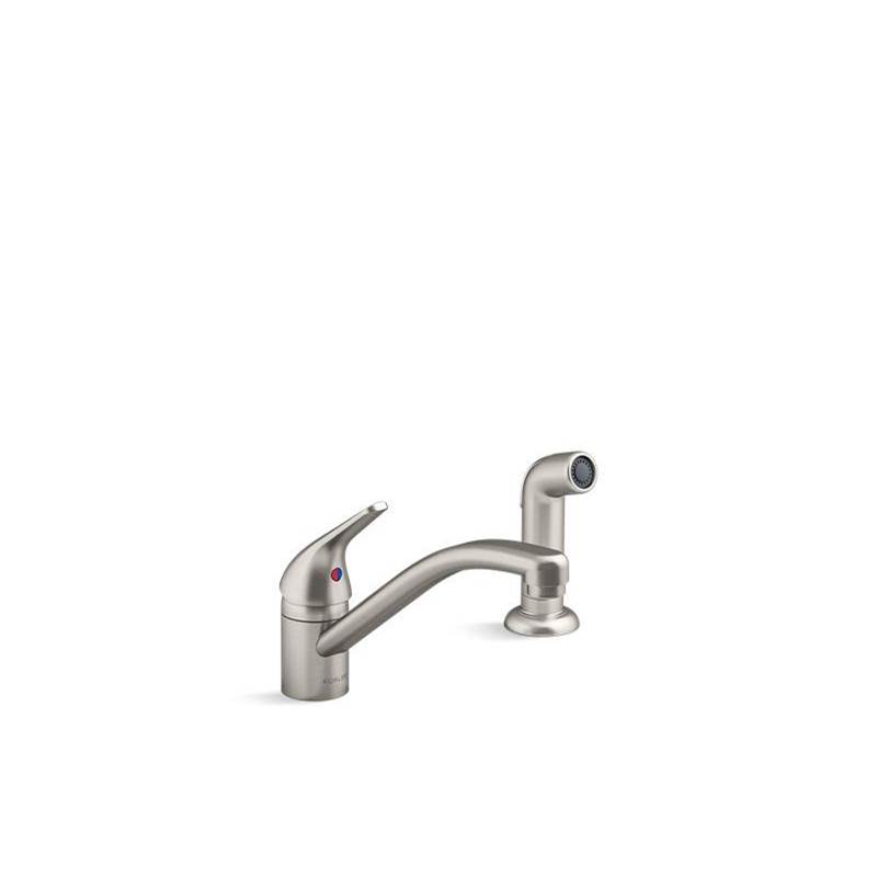 Kohler Jolt™ Single-handle kitchen sink faucet with side sprayer