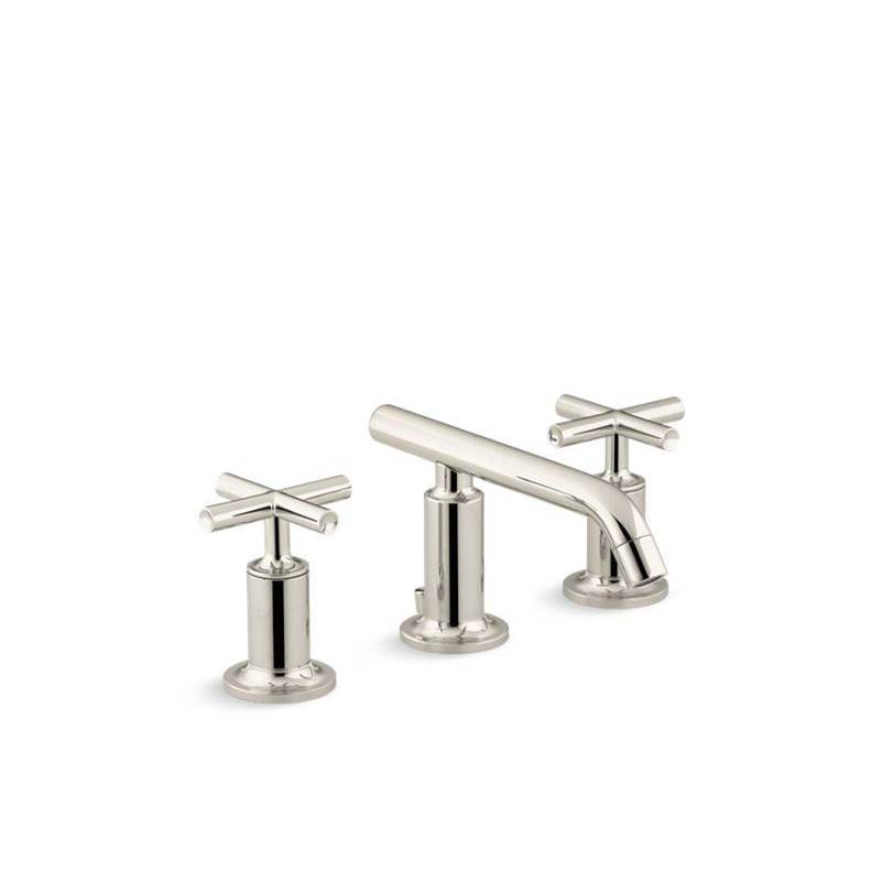 Kohler Purist® Widespread bathroom sink faucet with cross handles, 1.2 gpm