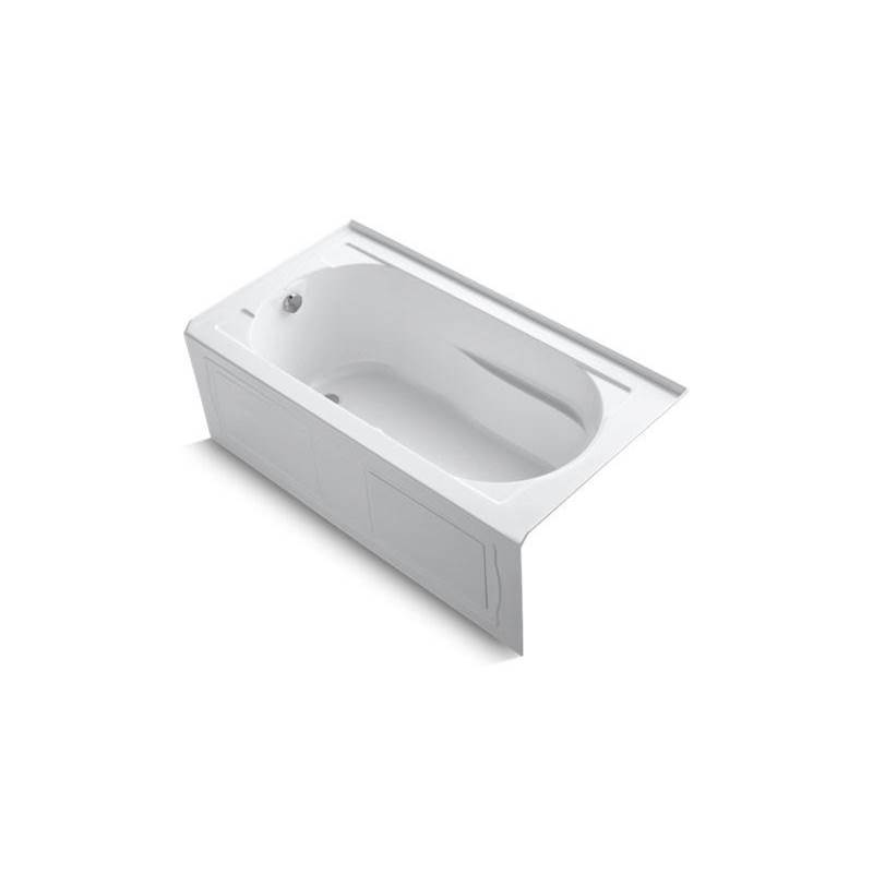Kohler Devonshire 60-in X 32-in Heated Bubblemassage Air Bath With Bask, Alcove, Left Drain
