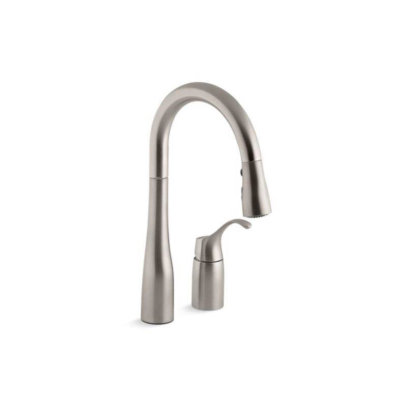 Kohler Simplice® Pull-down bar sink faucet with three-function sprayhead