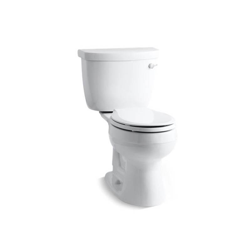 Kohler Cimarron® Comfort Height® Two-piece round-front 1.6 gpf chair height toilet with right-hand trip lever