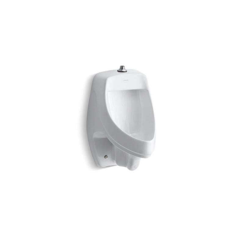 Kohler Dexter™ Siphon-jet wall-mount 0.5 or 1.0 gpf urinal with top spud, antimicrobial