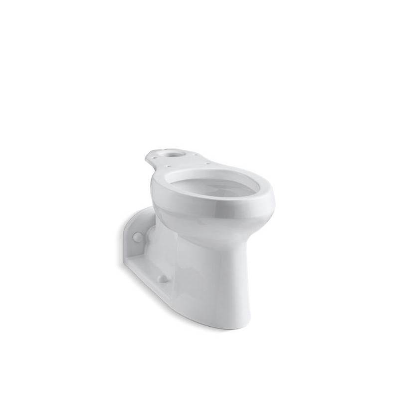 Kohler Barrington™ Floor-mount rear spud antimicrobial toilet bowl with bedpan lugs and skirted trapway