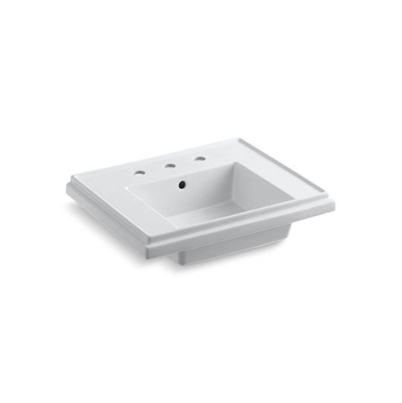 Kohler Tresham® 24'' pedestal bathroom sink basin with 8'' widespread faucet holes