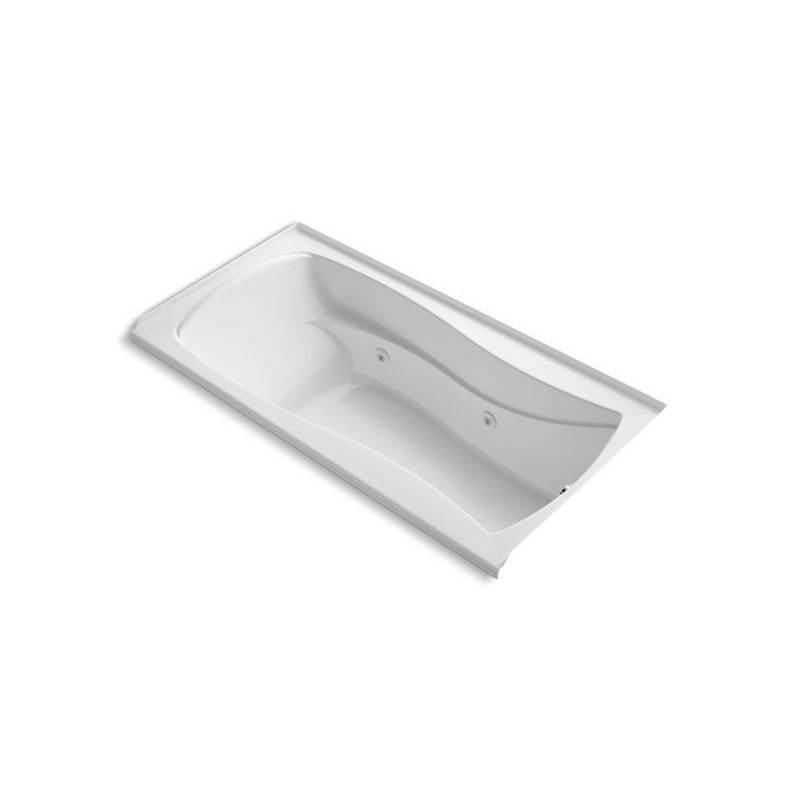 Kohler Mariposa® 72'' x 36'' alcove whirlpool bath with Bask® heated surface, integral flange, and right-hand drain